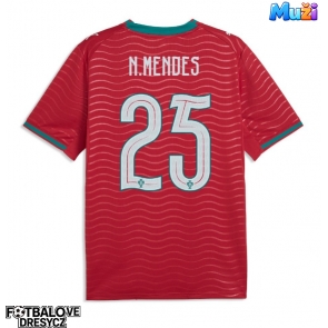 Portugalsko Nuno Mendes #25 Domácí Dres MS 2026 Krátký Rukáv Portugalsko Nuno Mendes #25 Domácí Dres MS 2026 Krátký Rukáv